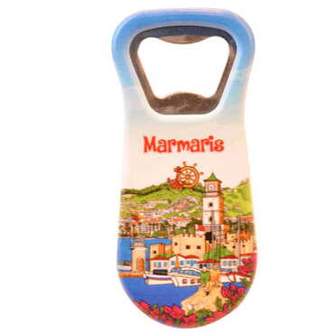 Marmaris Themed Customised Uv Printed Plastic Base Plastic Base Bottle Opener 95x43 mm - 5