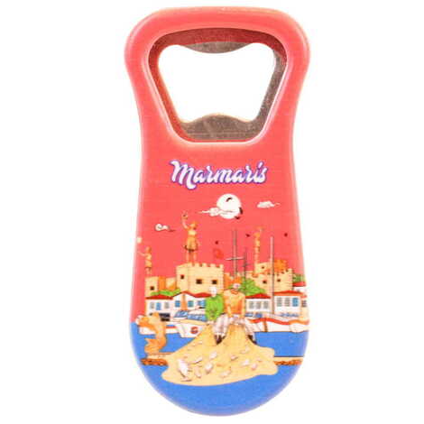 Marmaris Themed Customised Uv Printed Plastic Base Plastic Base Bottle Opener 95x43 mm - 6