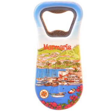 Marmaris Themed Customised Uv Printed Plastic Base Plastic Base Bottle Opener 95x43 mm - 7