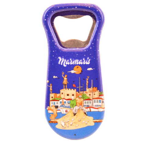 Marmaris Themed Customised Uv Printed Plastic Base Plastic Base Bottle Opener 95x43 mm - 8