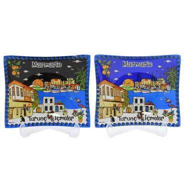 Marmaris Themed Decorative Glass Appetizers 12X14 Cm - 2