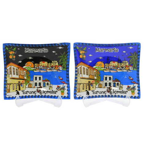 Marmaris Themed Decorative Glass Appetizers 12X14 Cm - 2