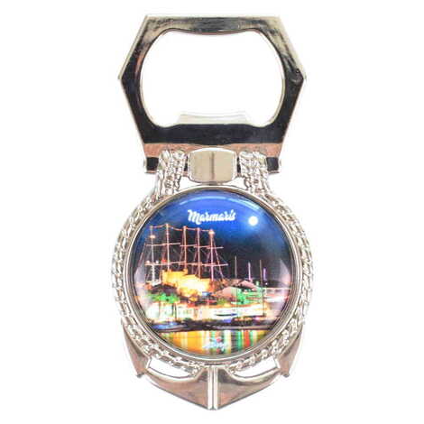 Marmaris Themed Metal Anchor Magnetic Opener 40x75 mm - 8