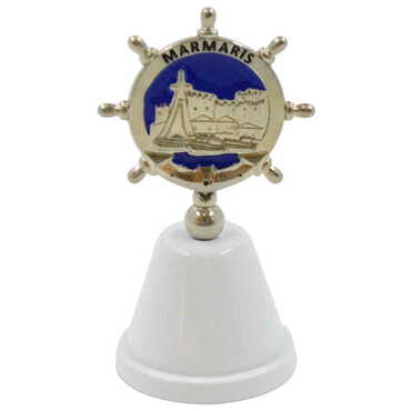 Marmaris Themed Metal Enamel Hand Bell - 4