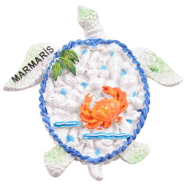 Marmaris Themed Polyester Stoned And Nacrous Fridge Magnet - 9