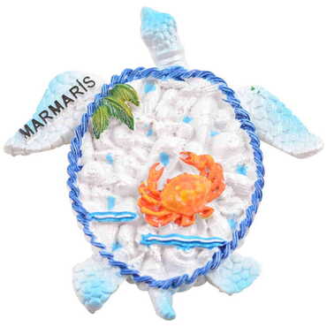 Marmaris Themed Polyester Stoned And Nacrous Fridge Magnet - 11