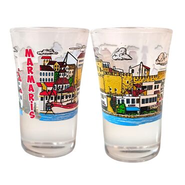 Marmaris Themed Shot Glass Set of 2 Pcs - 11