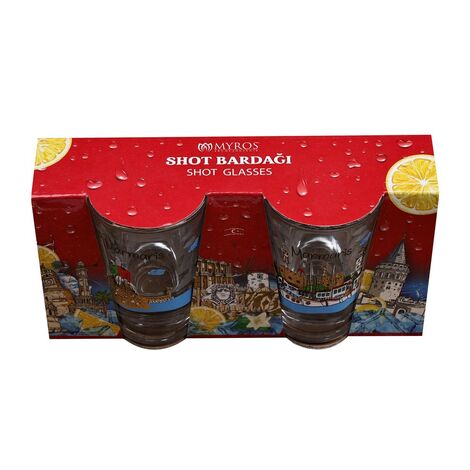 Marmaris Themed Shot Glass Set of 2 Pcs - 3