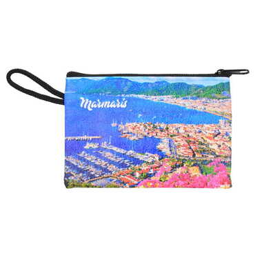 Marmaris Themed Turkish Woven Wallet 113x80x8 mm - 3