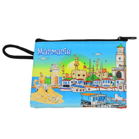 Marmaris Themed Turkish Woven Wallet 113x80x8 mm - 9