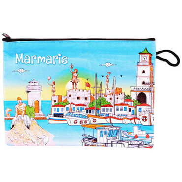 Marmaris Themed Turkish Woven Wallet 113x80x8 mm - 15