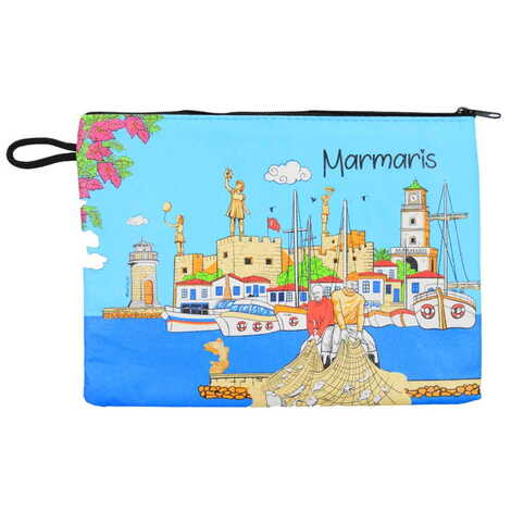 Marmaris Themed Turkish Woven Wallet 215x155x8 mm - 11