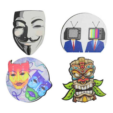 Mask Themed Wooden Customised Badge Pin - 3