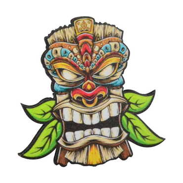 Mask Themed Wooden Customised Badge Pin - 7