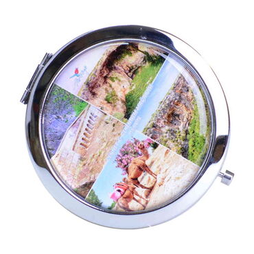 Mersin Themed Customised Metal Epoxy Travel Make Up Compact Mirror 70x11 mm - 6