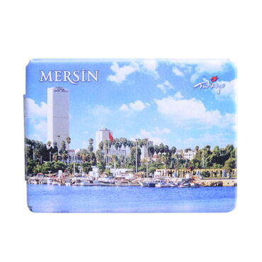 Mersin Themed Customised Uv Printed Rectangle Compact Mirror 85x62x11 mm - 4