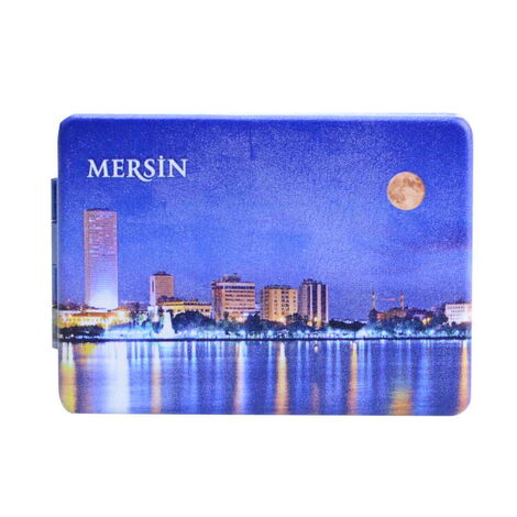 Mersin Themed Customised Uv Printed Rectangle Compact Mirror 85x62x11 mm - 6