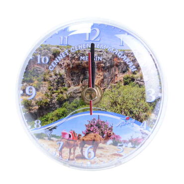 Mersin Themed Epoxy Wall Clock Home Decoration 20 Cm - 8