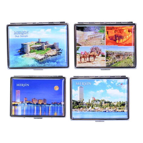 Mersin Themed Metal Cigarette Case 103x80x11 mm - 4