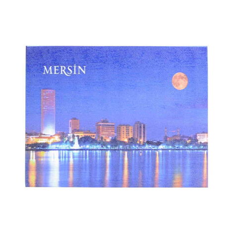 Mersin Themed Wooden UV Printed Travel Postcard 116x150 mm - 4