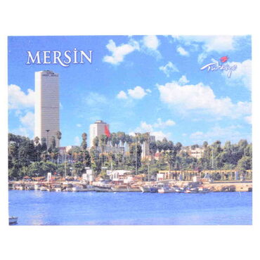 Mersin Themed Wooden UV Printed Travel Postcard 116x150 mm - 6