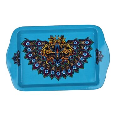 Wholesale Evil Eye Themed Mini Metal Tray (25*16 Cm) Double Sided Printed - 3