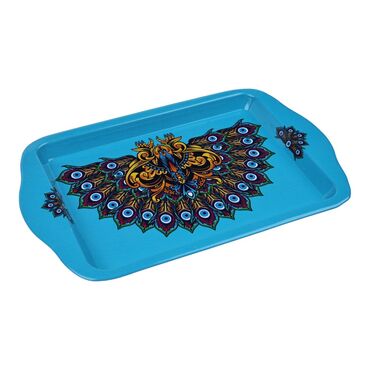 Wholesale Evil Eye Themed Mini Metal Tray (25*16 Cm) Double Sided Printed - 6