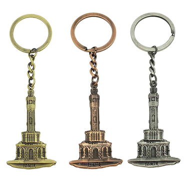 Metal Izmir Clock Tower Keychain - 2