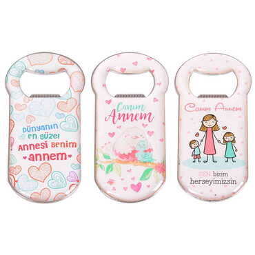 Mom Themed Customizable Metal Magnetic Bottle Opener 90x45 mm - 3