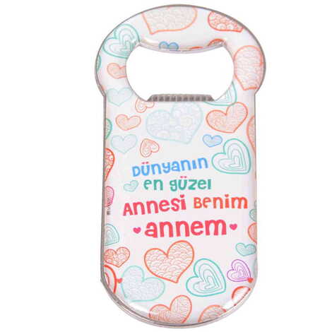 Mom Themed Customizable Metal Magnetic Bottle Opener 90x45 mm - 4