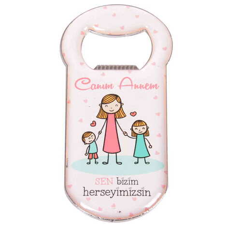 Mom Themed Customizable Metal Magnetic Bottle Opener 90x45 mm - 5