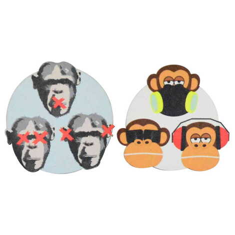 Monkey Themed Wooden Customised Badge Pin - 3