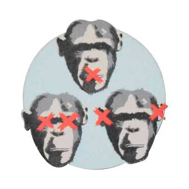 Monkey Themed Wooden Customised Badge Pin - 4