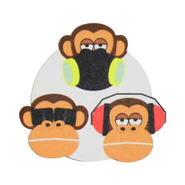 Monkey Themed Wooden Customised Badge Pin - 5