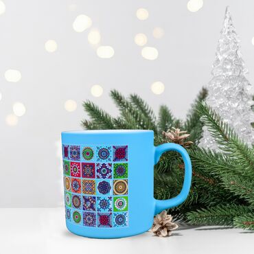 Wholesale Mandala Themed Ceramic Colorful Mug - 2