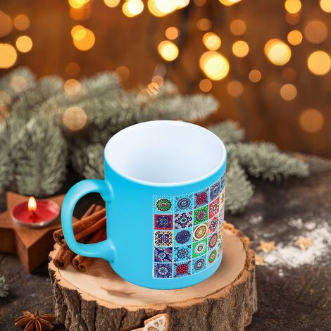 Wholesale Mandala Themed Ceramic Colorful Mug - 5