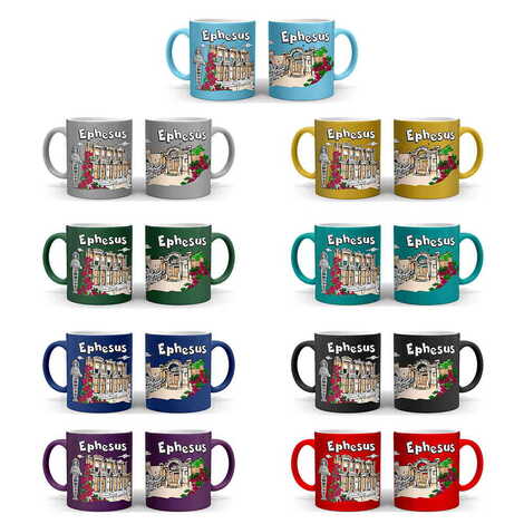 Museum Themed Customised Serigraphy Printed Ceramic Mug 82x90 mm - 2