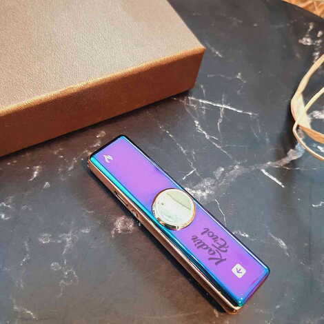 Name Personalised Electric Sliding Down Turquoise Metal Lighter - 5