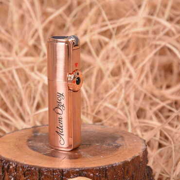 Name Personalised Gasoline Rose Metal Lighter - 8