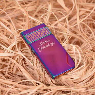 Name Personalised Sliding Down Purple Metal Lighter - 5