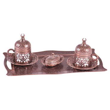 Ottoman Style Turkish Coffee Cup Set Of 2 pcs - 5