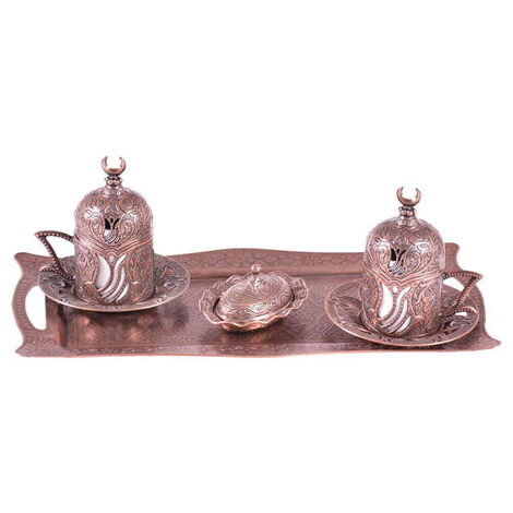 Ottoman Style Turkish Coffee Cup Set Of 2 pcs - 7