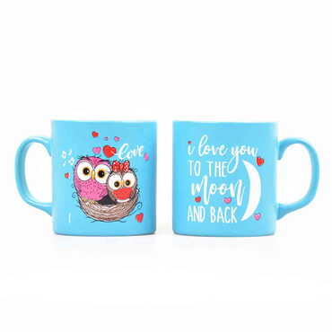 Owl Themed Ceramic Custom Printed Mug - 10