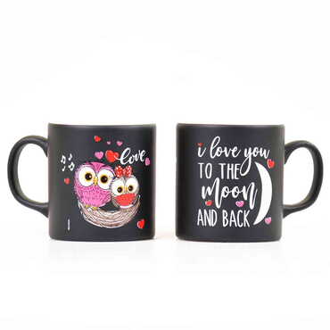 Owl Themed Ceramic Custom Printed Mug - 12