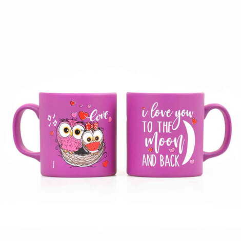 Owl Themed Ceramic Custom Printed Mug - 15