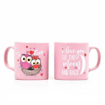 Owl Themed Ceramic Custom Printed Mug - 16