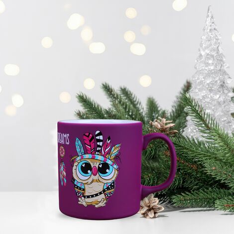 Owl Themed Ceramic Custom Printed Mug - 2