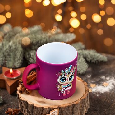 Owl Themed Ceramic Custom Printed Mug - 5