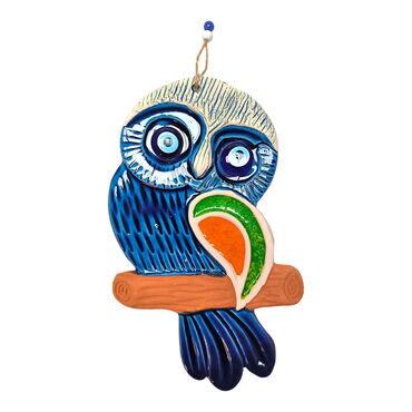 Owl Themed Nautical Ceramics Fifth Size Wall Hanging - 5