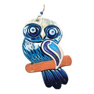 Owl Themed Nautical Ceramics Fourth Size Wall Hanging - 2